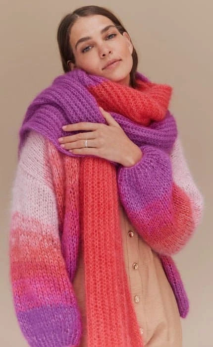 Kurzer Cardigan im Farbverlauf - SILKHAIR - Strickset von LANA GROSSA jetzt online kaufen bei OONIQUE