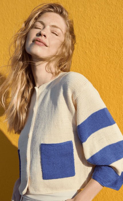 Kurzjacke mit Taschen - COTTON WOOL - Strickpaket von LANA GROSSA jetzt online kaufen bei OONIQUE