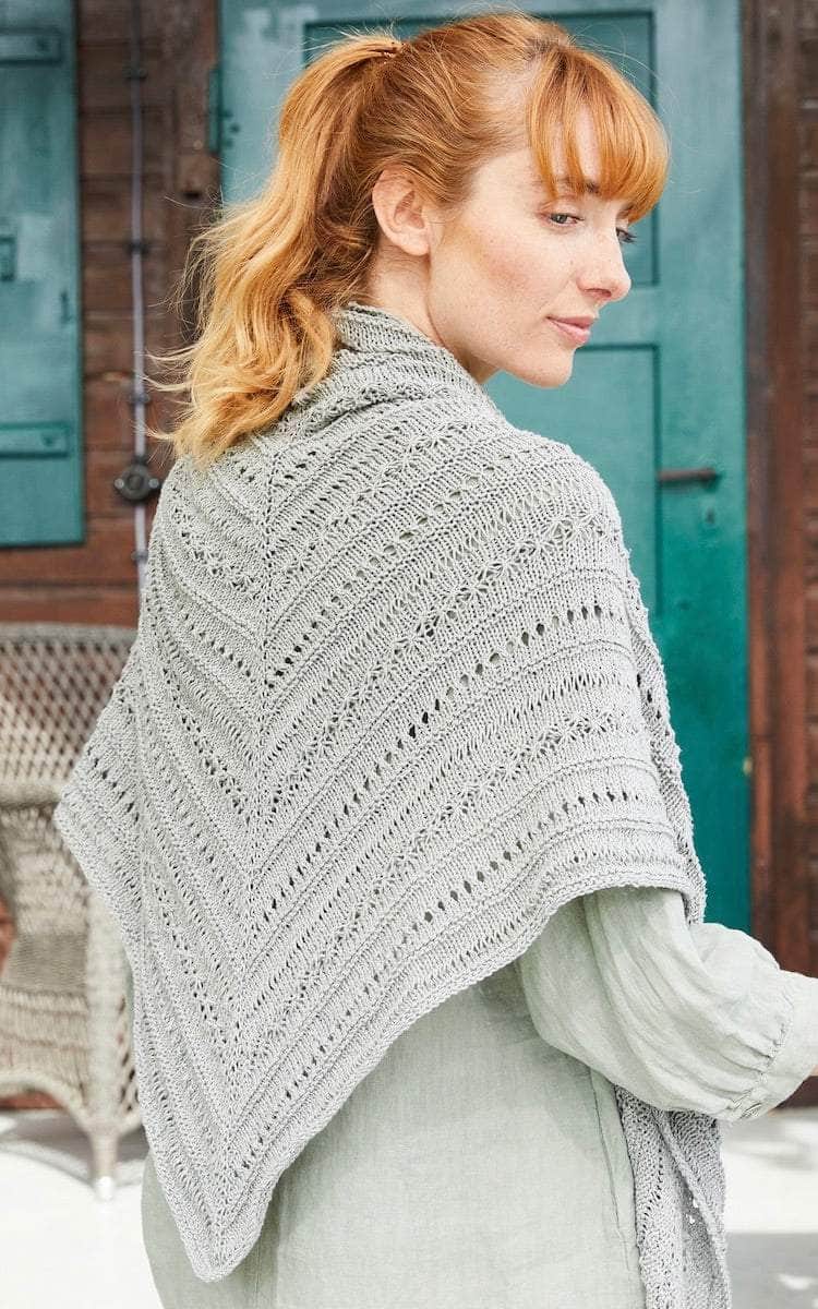 Tuch mit Sternchenmuster - LANDLUST SOMMERSEIDE - Strickset von LANA GROSSA jetzt online kaufen bei OONIQUE
