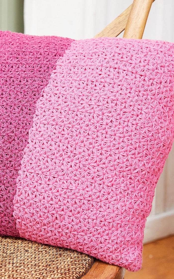 LANA GROSSA Strickset 50 x 50 cm Zweifarbiges Häkelkissen - LANDLUST SOMMERSEIDE - Häkelset