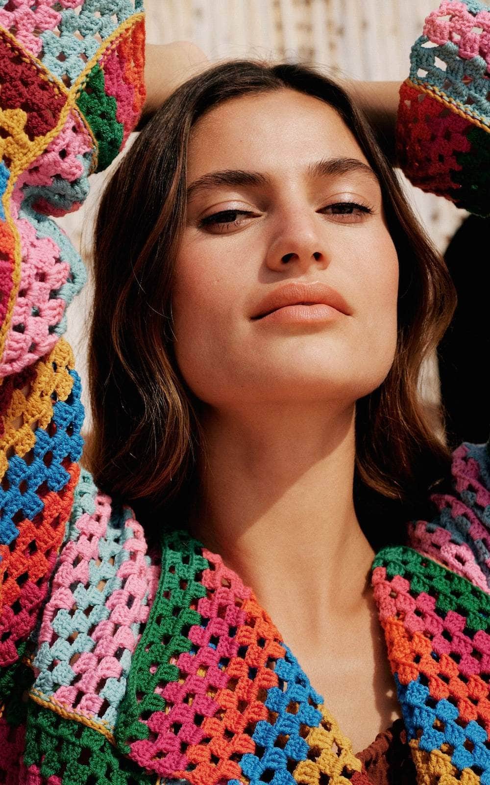 Cardigan aus bunten quadratischen Motiven - ELASTICO - Häkelset von LANA GROSSA jetzt online kaufen bei OONIQUE
