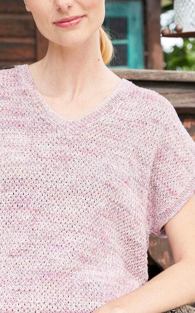 Shirt mit Hebemaschenmuster - LANDLUST SOMMERSEIDE - Strickset von LANA GROSSA jetzt online kaufen bei OONIQUE