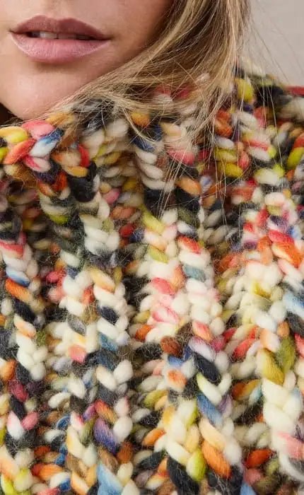 Loop mit Rippenmuster - CONFETTI - Strickpaket von LANA GROSSA jetzt online kaufen bei OONIQUE
