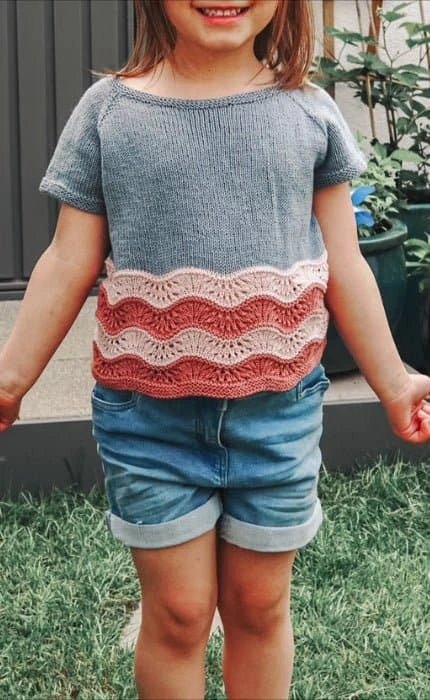 Lunas TeeShirt - COTTON WOOL - Strickset von CAROLIN BALMES jetzt online kaufen bei OONIQUE
