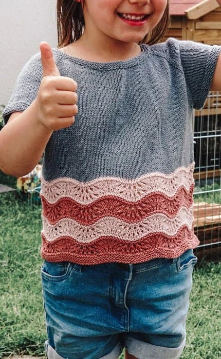 Lunas TeeShirt - COTTON WOOL - Strickset von CAROLIN BALMES jetzt online kaufen bei OONIQUE
