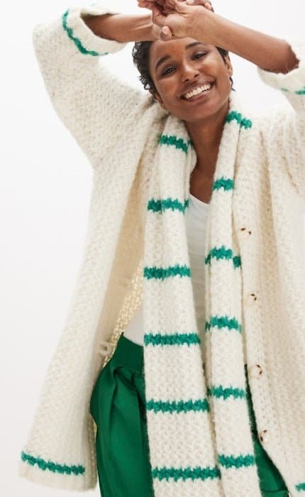 Mantel im Flechtmuster - ALPACA AIR - Strickpaket von LANA GROSSA jetzt online kaufen bei OONIQUE