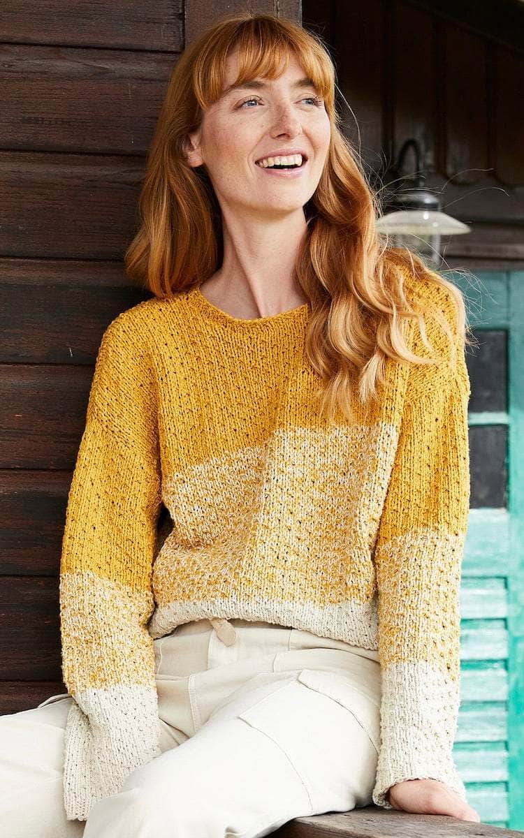 Pullover mit Strukturmuster - LANDLUST SOMMERSEIDE - Strickset von LANA GROSSA jetzt online kaufen bei OONIQUE