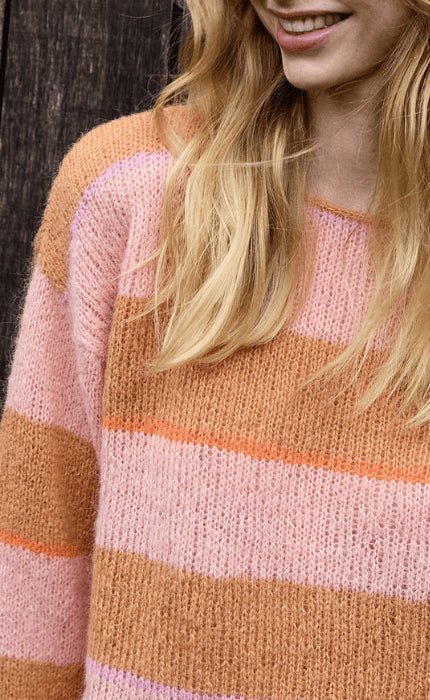 Pullover Glatt Rechts in Blockstreifen - SETASURI - Strickpaket von LANA GROSSA jetzt online kaufen bei OONIQUE