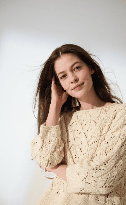 Pullover im Ajourmuster - COTTON WOOL - Strickpaket von LANA GROSSA jetzt online kaufen bei OONIQUE