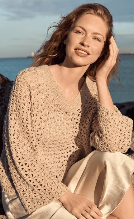 Pullover im Blume des Lebens - Muster - ECOPUNO - Häkelpaket von LANA GROSSA jetzt online kaufen bei OONIQUE