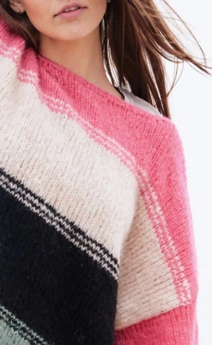 Pullover mit Blockstreifen - ALPACA AIR - Strickset von LANA GROSSA jetzt online kaufen bei OONIQUE