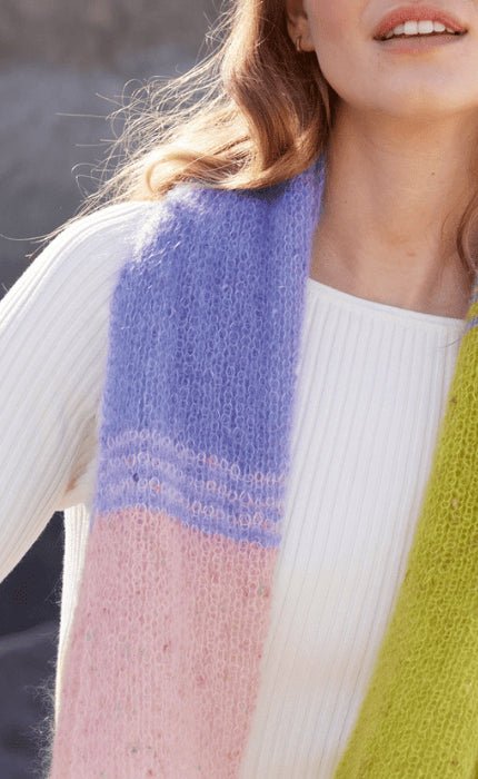 Schal im Halbpatentmuster - NATURAL SUPERKID TWEED - Strickpaket von LANA GROSSA jetzt online kaufen bei OONIQUE