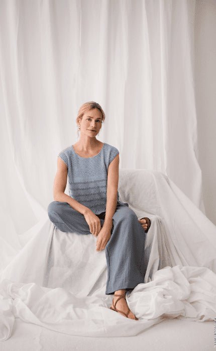 Shirt im Mustermix - COTTON WOOL - Strickpaket von LANA GROSSA jetzt online kaufen bei OONIQUE