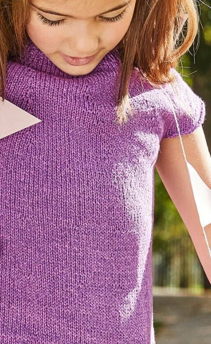 Top Down Kinderkleid - LANDLUST SOMMERSEIDE - Strickset von LANA GROSSA jetzt online kaufen bei OONIQUE