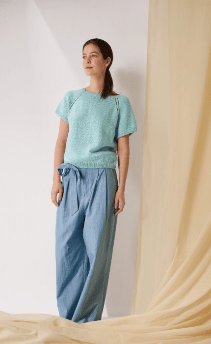 Top Down Shirt - COTTON WOOL - Strickpaket von LANA GROSSA jetzt online kaufen bei OONIQUE