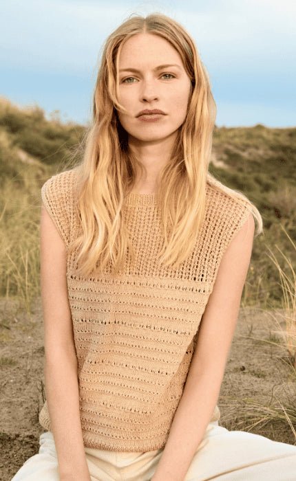 Top im Struktur - und Lochmuster - COTTON WOOL - Strickpaket von LANA GROSSA jetzt online kaufen bei OONIQUE