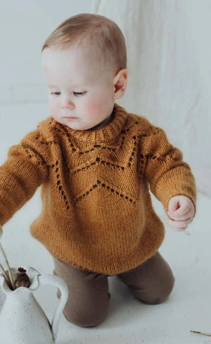 Feder Kinderpullover - COOL WOOL BIG & SILKHAIR - Strickset von STROFF jetzt online kaufen bei OONIQUE