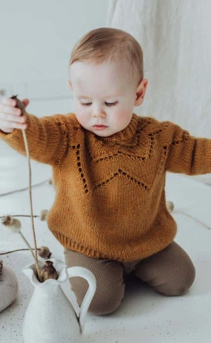 Feder Kinderpullover - COOL WOOL BIG & SILKHAIR - Strickset von STROFF jetzt online kaufen bei OONIQUE