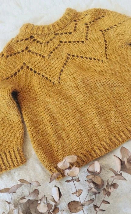 Feder Kinderpullover - COOL WOOL BIG & SILKHAIR - Strickset von STROFF jetzt online kaufen bei OONIQUE