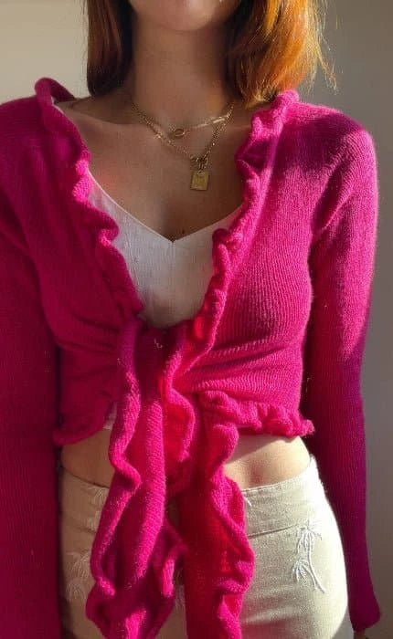 Ruffle Cardigan - CASHMERE CLASSIC - Strickset von OONIQUE jetzt online kaufen bei OONIQUE