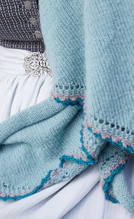 Dreieckstuch mit Häkelrand - ECOPUNO - Strickset von LANA GROSSA jetzt online kaufen bei OONIQUE