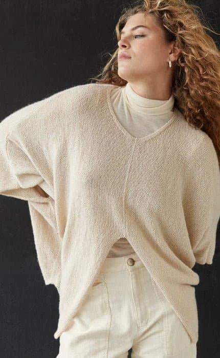 Pullover mit V-Ausschnitt - ECOPUNO - Strickset von LANA GROSSA jetzt online kaufen bei OONIQUE