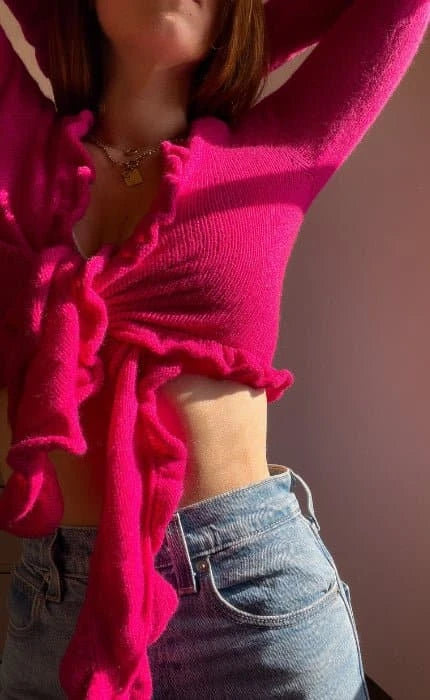 Ruffle Cardigan - CASHMERE CLASSIC - Strickset von OONIQUE jetzt online kaufen bei OONIQUE