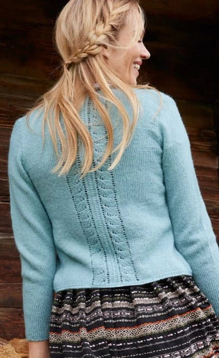 Jacke mit Blattmuster - ECOPUNO - Strickset von LANA GROSSA jetzt online kaufen bei OONIQUE