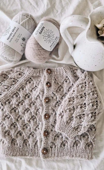 Amsel Kinder Jacke - COOL WOOL - Strickset von STROFF jetzt online kaufen bei OONIQUE