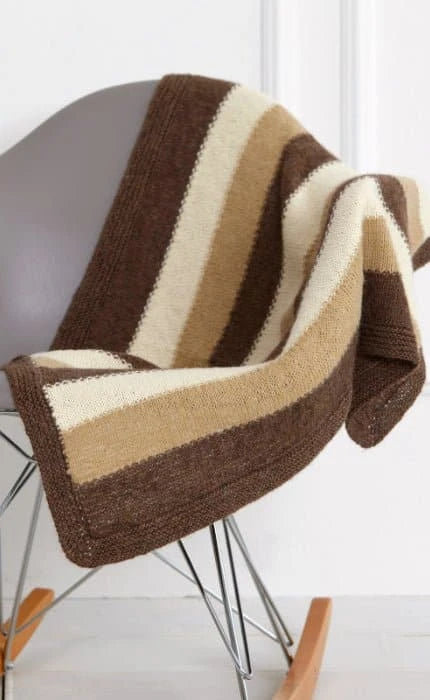 Decke im Streifenmuster - ECOPUNO - Strickset von LANA GROSSA jetzt online kaufen bei OONIQUE