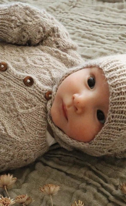 Amsel Kinder Jacke - COOL WOOL - Strickset von STROFF jetzt online kaufen bei OONIQUE