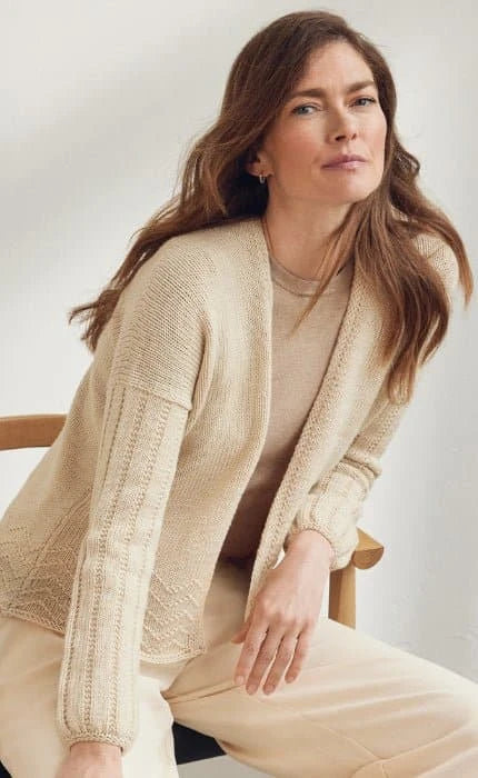 Cardigan mit Zackenmuster - COOL WOOL BIG - Strickset von LANA GROSSA jetzt online kaufen bei OONIQUE