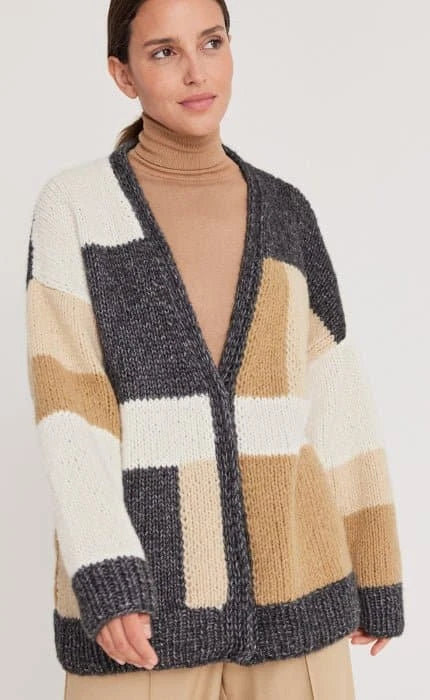 Jacke in Intarsientechnik - ECOPUNO CHUNKY - Strickset von LANA GROSSA jetzt online kaufen bei OONIQUE