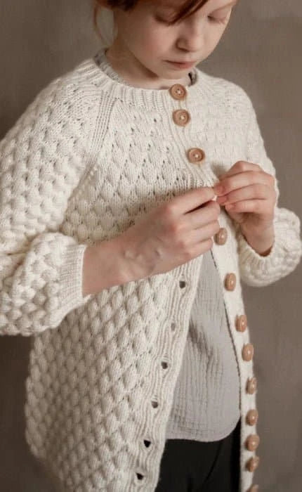 Butterblume Kinderjacke - COOL WOOL BIG - Strickset von STROFF jetzt online kaufen bei OONIQUE