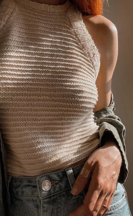 Purltank - MANDARIN PETIT - Strickset von KNITHARINA jetzt online kaufen bei OONIQUE
