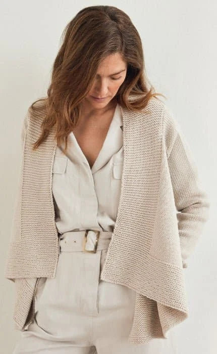 Cardigan mit Bundmuster - COOL WOOL BIG - Strickset von LANA GROSSA jetzt online kaufen bei OONIQUE