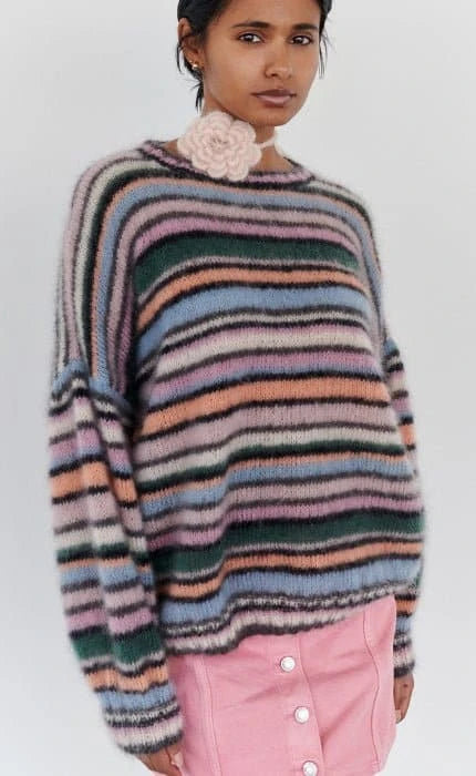 Ringelpullover glatt rechts - SILKHAIR - Strickset von LANA GROSSA jetzt online kaufen bei OONIQUE