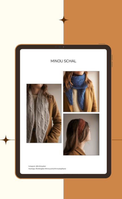 Minou Schal - ANLEITUNG von KNITTING DEER jetzt online kaufen bei OONIQUE