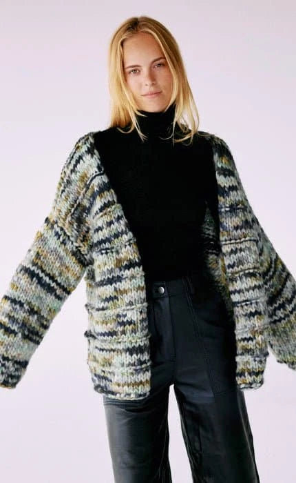 Cardigan im Strukturmuster - CONFETTI - Strickset - OONIQUE