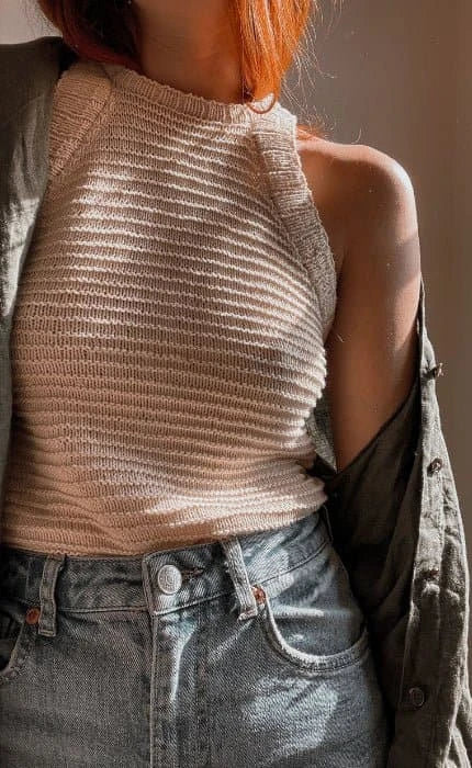 Purltank - MANDARIN PETIT - Strickset von KNITHARINA jetzt online kaufen bei OONIQUE