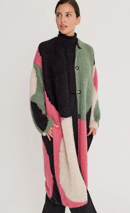 Mantel in Intarsientechnik - ALPACA AIR - Strickset von LANA GROSSA jetzt online kaufen bei OONIQUE