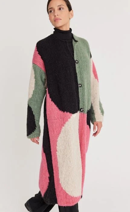 Mantel in Intarsientechnik - ALPACA AIR - Strickset von LANA GROSSA jetzt online kaufen bei OONIQUE