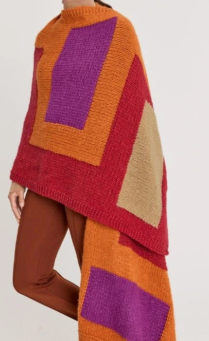 Stola in Intarsientechnik - ECOPUNO CHUNKY - Strickset von LANA GROSSA jetzt online kaufen bei OONIQUE