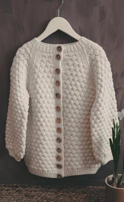 Butterblume Kinderjacke - COOL WOOL BIG - Strickset von STROFF jetzt online kaufen bei OONIQUE