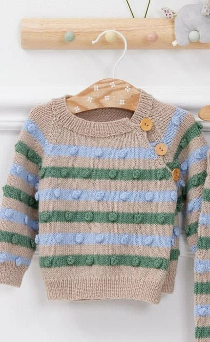 Wickeljacke mit Noppenmuster - COOL WOOL BABY - Strickset von LANA GROSSA jetzt online kaufen bei OONIQUE