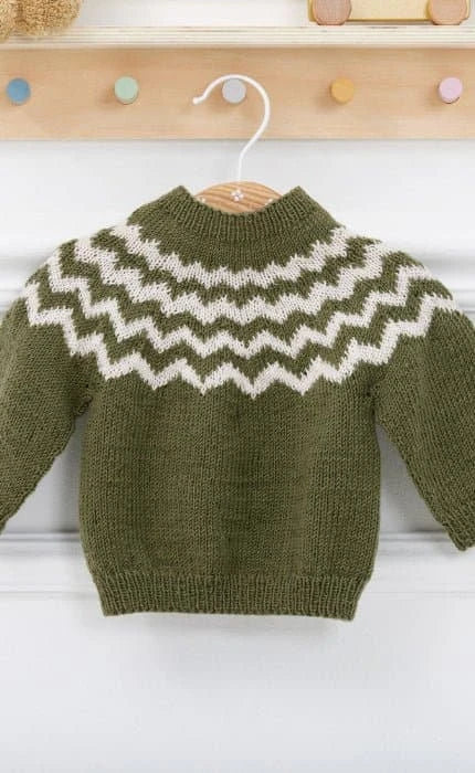 Pullover mit Jacquardmuster - COOL WOOL BABY - Strickset von LANA GROSSA jetzt online kaufen bei OONIQUE