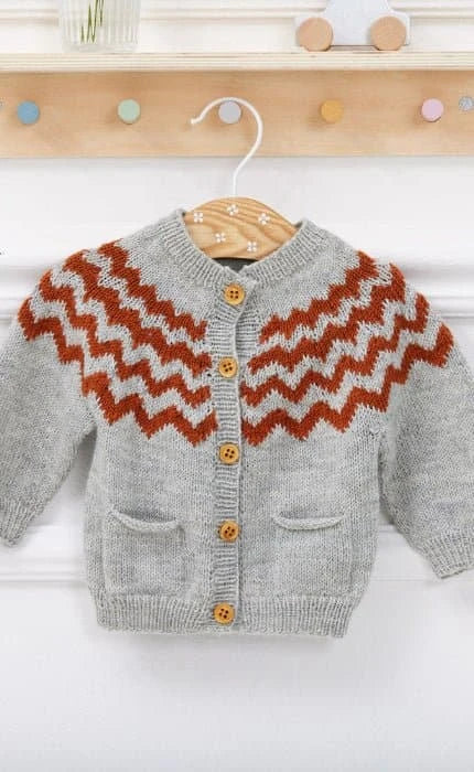 Cardigan mit Jacquardmuster - COOL WOOL BABY - Strickset von LANA GROSSA jetzt online kaufen bei OONIQUE