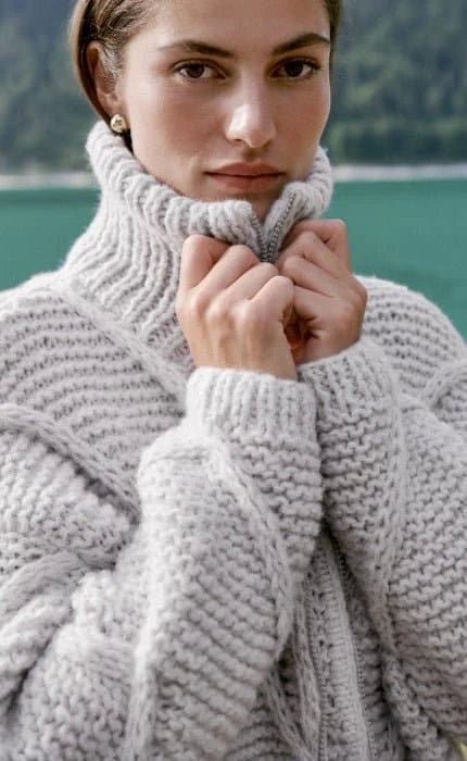 Kurzmantel - ECOPUNO CHUNKY - Strickset von LANA GROSSA jetzt online kaufen bei OONIQUE