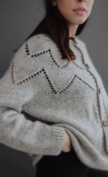 Feder Cardigan - COOL WOOL BIG & SILKHAIR - Strickset von STROFF jetzt online kaufen bei OONIQUE