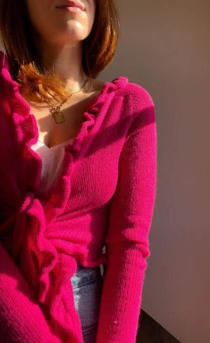 Ruffle Cardigan - CASHMERE CLASSIC - Strickset von OONIQUE jetzt online kaufen bei OONIQUE